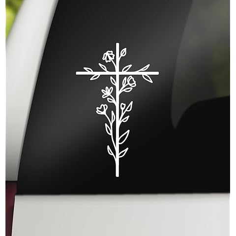 Floral Cross Decal by DECALBUNNY Cover