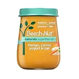 Beech-Nut Naturals Superblends Stage 3 Baby Food, Mango Carrot Yogurt & Oat, 4 oz Jar (10 Pack)