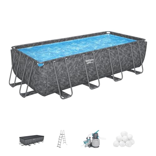 Bestway APX 365 Rectangular Pool Set, All Year-Round Swimming Pool, Above Ground Swimming Pool, Complete Set, 18ft