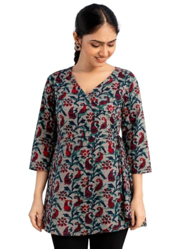 Image of feranoid Women Cotton Angrakha Kurti