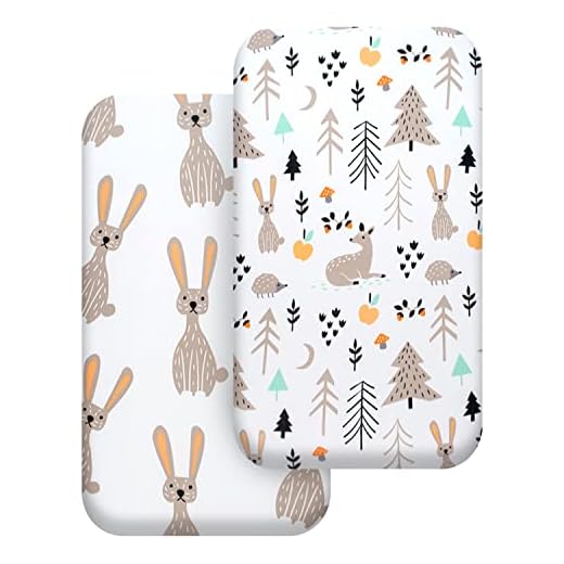 Wooly Heroes Baby Bassinet Sheets, 3 Pack ~ Premium Jersey Cotton Material ~ Fits All Bassinet Mattress Shapes - Comfort + Safety - Gender Neutral Design for Baby Girl & Boy (Bunny Design)