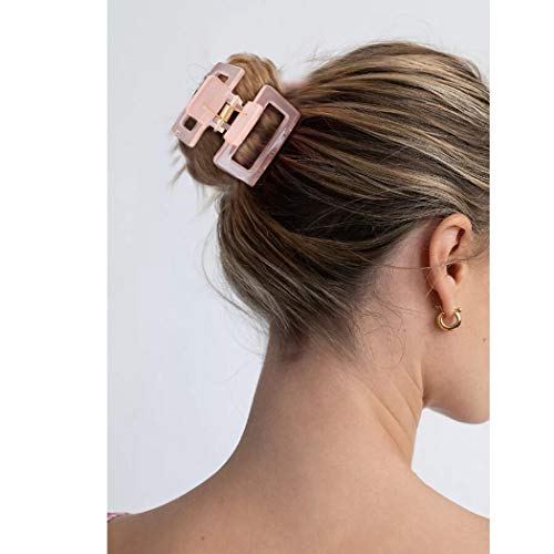 Canitor 4 Pcs Hair Clips For Women Hair Claw Clips Acrylic Small Hair Clips Square Jaw Clips Barrettes Claw Hair Clips Butterfly Hair Clips（Jelly Pink, Jelly Light Pink , White , Transparent） #TOP7