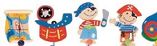 Preisvergleich Produktbild Trä Present Kinder Garderobe Kleiderhaken Piraten Motiv Kanone
