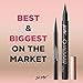 Skone Waterproof Liquid Eyeliner - Long Lasting & Smudge Proof - Insanely Intense Tattooed Eyeliner Pen with Felt Tip Applicator - Jet Black (0.07oz)