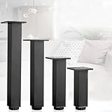 【PIEDS DE MEUBLES RÉGLABLES】Réglables en hauteur de 1 à 10 mm, ces pieds de meubles vous permettent d'adapter la hauteur de vos meubles à vos besoins spécifiques, ce qui est particulièrement utile pour compenser les irrégularités du sol. Chaque pied supporte une charge de 200 kg, et les quatre pieds peuvent supporter jusqu'à 800 kg.