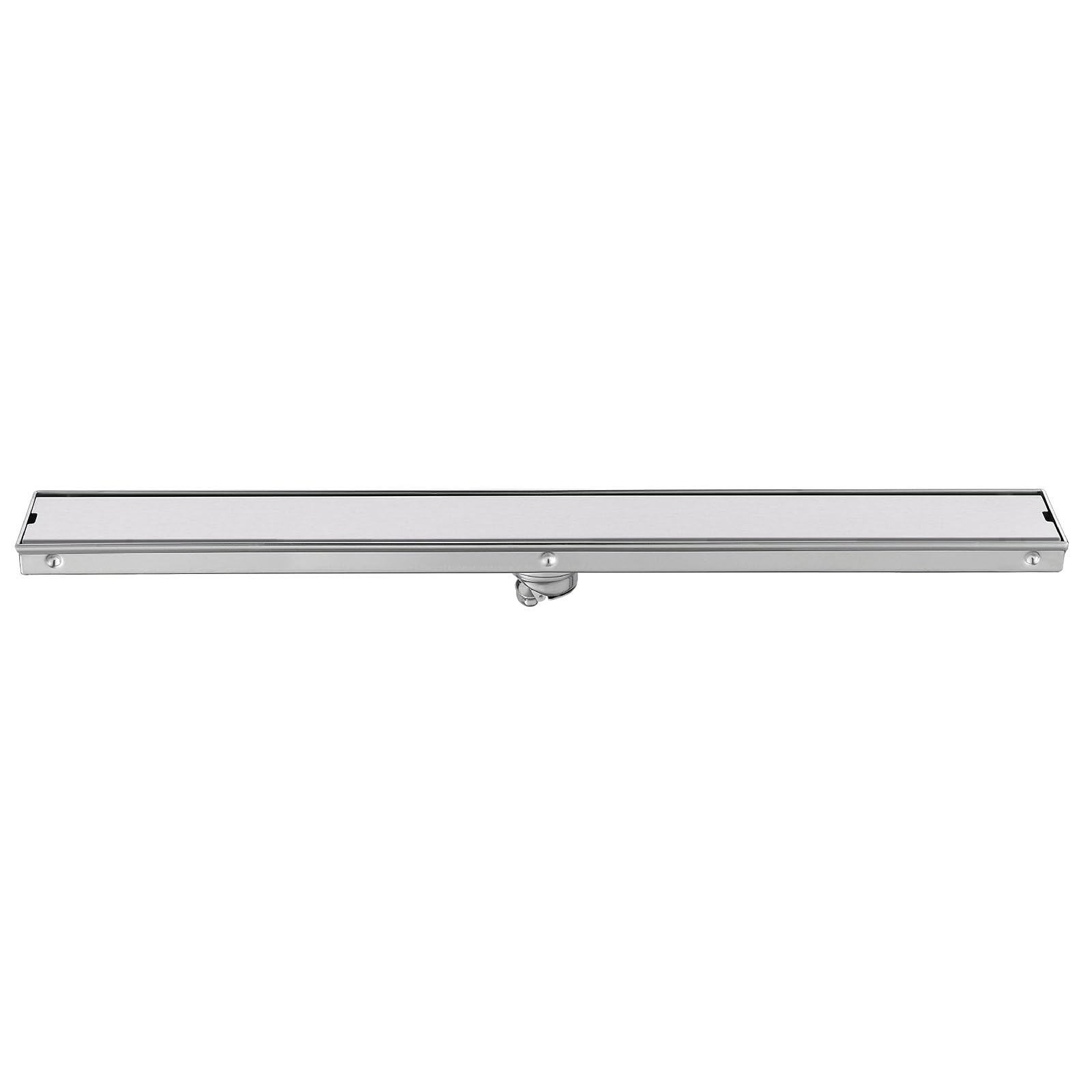 Caniveau De Douche en Carrelé Encastré 2 en 1,Siphon De Sol Douche en Acier Inoxydable,Salle De Bain Bonde Douche Extra Plate,Middle Drainage,6.8 * 90cm