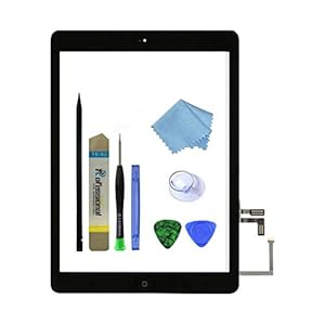 Zentop for Black IPad Air 1st Generation Touch Screen Digitizer Glass Replacement Modle A1474 A1475 A1476 with Home…