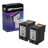 Speedy Inks Remanufactured Ink Cartridge Replacement for HP 27 C8727AN (Black, 2 Cartridge Pack) Compatible w OfficeJet 4315 Deskjet 3845 OfficeJet 5610xi OfficeJet 5610 Deskjet 3745 OfficeJet 5610v