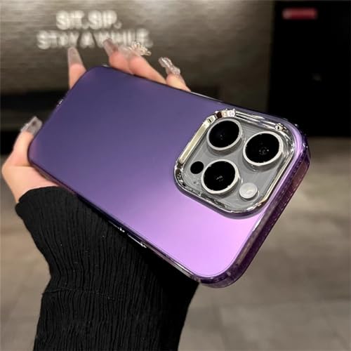 Coque de luxe pour iPhone 14 Pro Max antichoc violette finitions paillettes laser de prestige