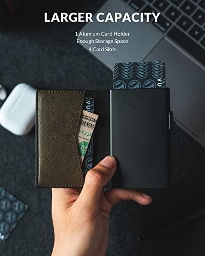 Image of VULKIT Leather Men Wallet(olive)