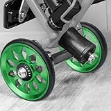 Folding for Easy Wheels, for CNC Bearing Aluminum Alloy Training Wheel for, Black/Red/Gold/Silver/Blue, M6 Screw Installation（A Couple of Green）