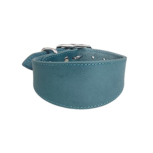 BHFYOB Leder Hundehalsband Weich Gepolstertes Halsband für Windhunde, Salukis, Laufhunde, Hunde Verstellbares Halsband für Große Hunderassen