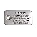 LuckyPet Pet ID Tag - Small Stainless Steel Rectangle - Custom Engraved Dog & Cat ID Tag with Safety Reflective Coating on Back!