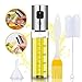 Oil Sprayer Olivenöl Sprüher zum Kochen 4 in 1 nachfüllbare Öl- und Essigspender Flasche mit Backpinsel, Flaschenbürste und Öltrichter zum Grillen, BBQ,Salat Machen, Kochen, Backen, Braten, Grillen