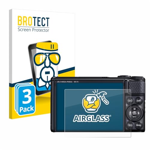 BROTECT AirGlass Schutzfolie Für Canon PowerShot SX540 HS – 3er Pack, 9H Härte