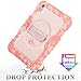 SEYMAC stock Case for iPad (A16) 11th/10th Generation 11''/10.9'' 2025/2022, Full-Body Drop Protection Case with Screen Protector &360° Rotate Hand Strap/Stand, Camo Pink