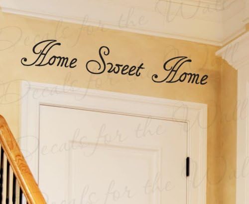 Home Sweet Home Entryway Entry - Family Home Love Living Room - Vinyl Sticker Art Letters, Lettering Decor, Wall Decal Quote Design, Saying Decoration