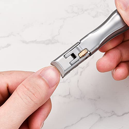 Ncl Nonacosmlife Large Diameter Stainless Steel Toenail Clippers For Thick Toenails Nail Clipper And A File Best Fingernail And Toenail Clippers For Men Women & Seniors Silver #TOP5