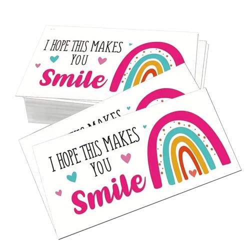 Tarjetas De Agradecimiento Mini - Tarjetas De Visita Portátiles Con Mensaje Amistoso, 50 Piezas Conjunto | Tarjetas Gruesas De Secado Rápido Para Tiendas, Pedidos En Línea Y Embalaje D