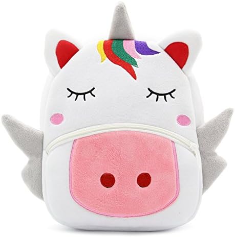 NICE CHOICE Cute Toddler Backpack Toddler Bag Plush Animal Cartoon Mini Travel Bag for Baby Girl Boy 2-6 Years(Unicorn)