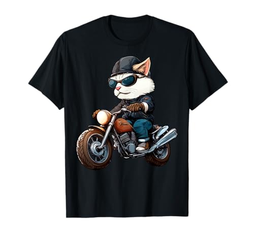 Gato motorista Camiseta