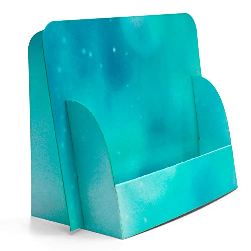 Pieghevole brochure, Blue Design per DIN A6 quer