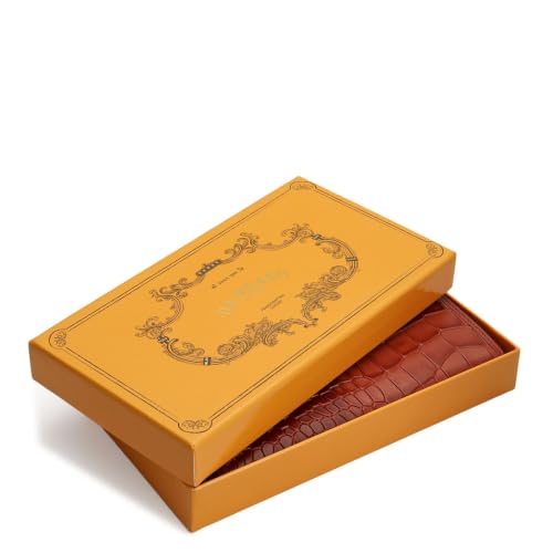 Image of Da Milano Premium Leather Wallet for Women | Multi Compartment Travel Wallet - Brick Brown