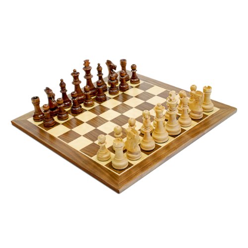 Traditional Staunton Wooden Chess Set - 15 inch Wood Chess Board with 3.75 in. King miniatura 1