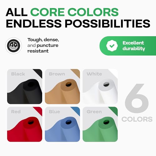 Image of Assorted Colors Kraft Paper with Cutter, Set of 6 Rolls 36 inch x 1200 inch(100 ft) | USA-Made Natural Multi-Color Paper for Gift Wrapping, Kids' Arts & Crafts, School & DIY Projects by IDL Packaging