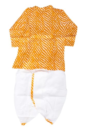 Image of Presents Stylish Festive Leheriya Print Kurta Dhoti Set for Boys /Dhoti Kurta Set For Kids