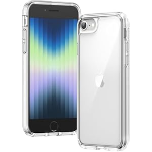 Voyahülle Clear Case for iPhone SE 2020/2022, 7/8, Ultra Thin, Shockproof TPU Cover, Anti-Yellowing, Crystal Clear, Phone Case for Apple iPhone SE 2nd 3rd Generation - Clear