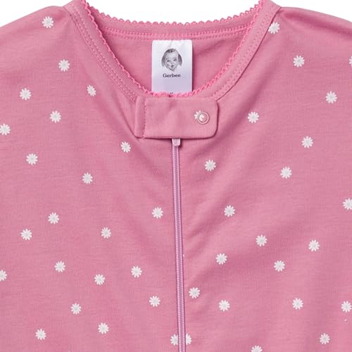 Image of Gerber Baby Girls 2-Pack Footed Pajamas