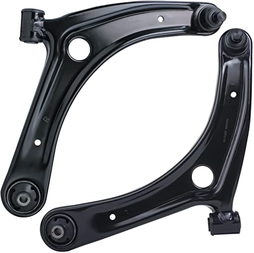 Image of Detroit Axle - 8pc Front End Suspension Kit for Jeep 2007-2017 Compass Patriot, 2007-2012 Dodge Caliber, 2 Lower Control Arms w /Ball Joints 4 Outer Inner Tie Rod Ends 2 Boots Replacement