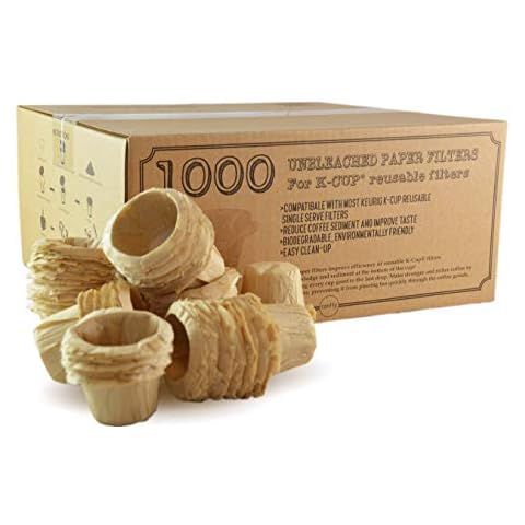 canFly 1000 Unbleached Disposable K-CUP Paper filters for Keurig single cup coffer filters compatible with Ekobrew, EZ-Cup and other Reusable K-CUP Filters (1000) Cover