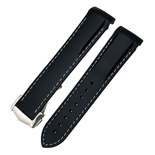 Bracelet de montre incurvé de 19mm en caoutchouc idéal pour le sport et le quotidien