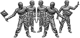 Orange Hobby A48-057 1/48 WWII US Navy Aircraft Carrier Flight Deck Workers 5 Pieces Resin Kit