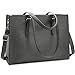 Produktbild NUBILY Handtasche Shopper Damen Große Schwarz Handtasche Leder Umhängetasche Arbeitstasche Gross Laptop Business Schule Taschen 15.6 Zoll Grau