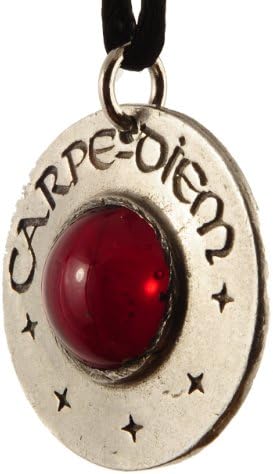 Saturn Sundial Pendant - Red Stone