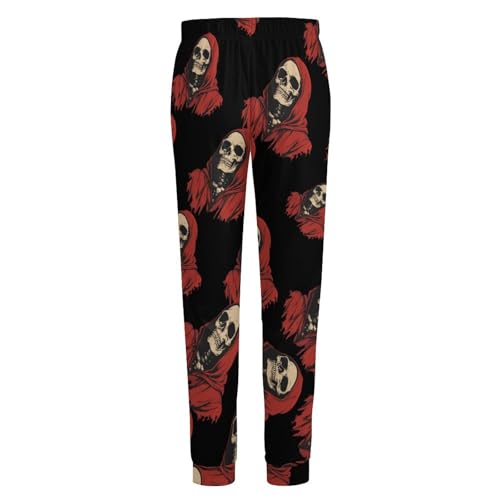 Skeleton Horror Grim Reaper Mens Pajama Pants Soft Lounge Pjs Bottoms Lightweight Sleepwear Pants4