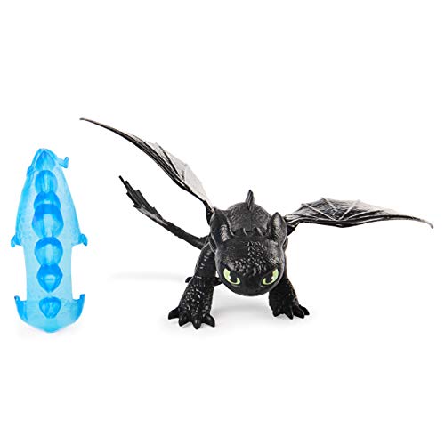 Dragons- DreamWorks Legends Evolved, Toothless Dragon Action Figure with Clip-on Accessory, Multicolore, 6058679