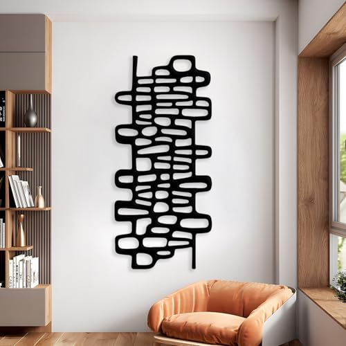 Cadeali Abstract Geometric Metal Wall Art, Modern Circles Metal Decor,