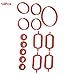 22/33MM Car Rubber Intake Inlet Manifold Seal Gasket Repair Kit, 11617790198, for Bmw, for E87, for E46, for E90, for E91, for E92, for E93, for E39, for E60, for M57(14Pcs)