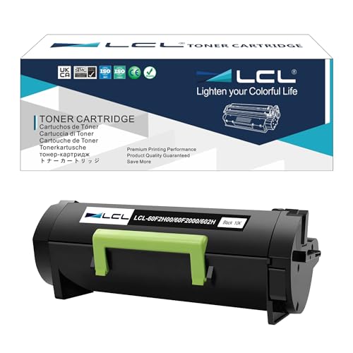 LCL Compatible Cartucho de Tóner 60F2H00 60F0HA0 60F2000 602H 10000 páginas (1Negro) Reemplazo para Lexmark MX310 MX310dn MX410 MX410de MX510 MX510de MX511 MX511dte MX511dhe MX511de MX610 MX610dw