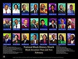 Black Inventors Then and Now Poster 24x18 inches (BNV)