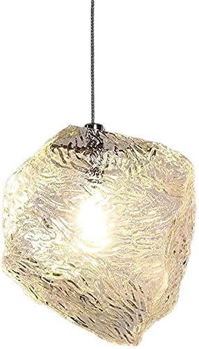 Lampe suspendue G4 design nordique glace en verre de prestige