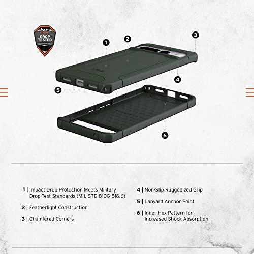 Coque Google Pixel 7 Pro UAG Olive robuste et légère protégeant des chocs