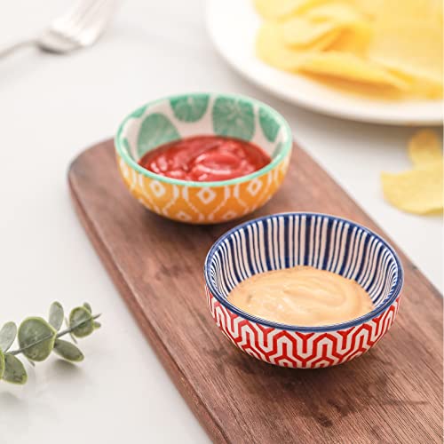 Selamica Ceramic Dipping Bowls Small Dip Bowl 3 Inch Soy Sauce Dish Set, 2.7 Oz Mini Bowl For Side Dish, Appetizers, Sushi, Bbq, Set Of 6, Assorted Colors #TOP3