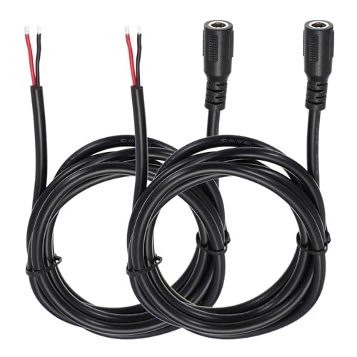 Cable de alimentación CC hembra 5.5x2.1mm MECCANIXITY a cable desnudo 150cm para PC