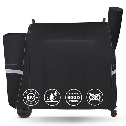 QuliMetal Grill Cover for Traeger Pro 34/780 Series - 600D Heavy Duty Waterproof Smoker Cover Grill for Treager Pro 34 Pro 780 Texas Z Grills BAC380 Full-Length Grill Cover Grill Accessory