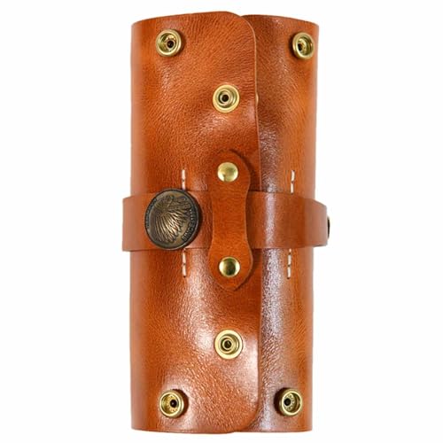 Funda para pipa de tabaco de viaje en cuero sintético con compartimento organizador